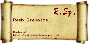 Reeb Szabolcs névjegykártya